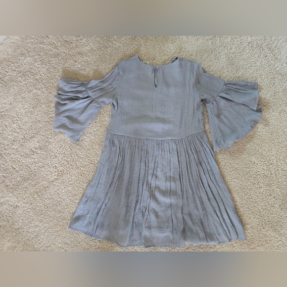 Umgee Gray Boho Embroidered Floral Dress Womens Size Small - Picture 8 of 8